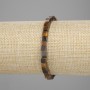 Tiger's Eye Bracelet Cubes, 5x5 mm, length 18 cm ±, stretch