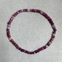 Faceted Ruby Cube Bracelet 3x3mm, 18 cm Stretch