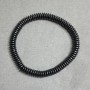 Hematite Rondelle Bracelet 6x1 mm, 18 cm stretch