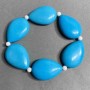 Bracelet Turquoise (Artificial) Drop 28×20 mm ±, Agate (Artificial) Bead 4 mm ±, Length 18 cm ±, Stretch