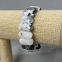 Adularia bracelet with faceted links, about 20×10 mm, length 18 cm, stretch