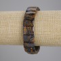 Natural Petersite Stone Bracelet, Smooth-Link, 15×11 mm Diameter, Length 18 cm ± Stretch