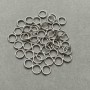Spring-loaded Jump Ring, 6 mm diameter, silver-colored metal, 20 g packaging