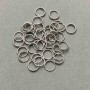 Spring-loaded Jump Ring, 7 mm, Silver-tone metal, 1 kg packaging