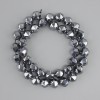 Terahertz Faceted Beads, 10 mm Diameter, 39 cm Length on Thread