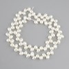 River pearl beads oval 'Butterfly', diameter 6.5–7.5 × 4.5 mm, length approx. 38 cm on a thread