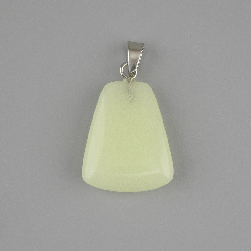 Pendant Onyx (Green Glow) - Trapezoid 17×21 mm, length 30 mm ±