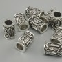 Nordic Rune Bead Silver 13×9 mm