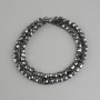 Hematite Beads, Faceted Cubes, 5x5 mm, 38 cm long on thread