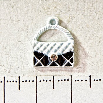 Pendant Findings: Ladies' Handbag 15mm, Pack of 5