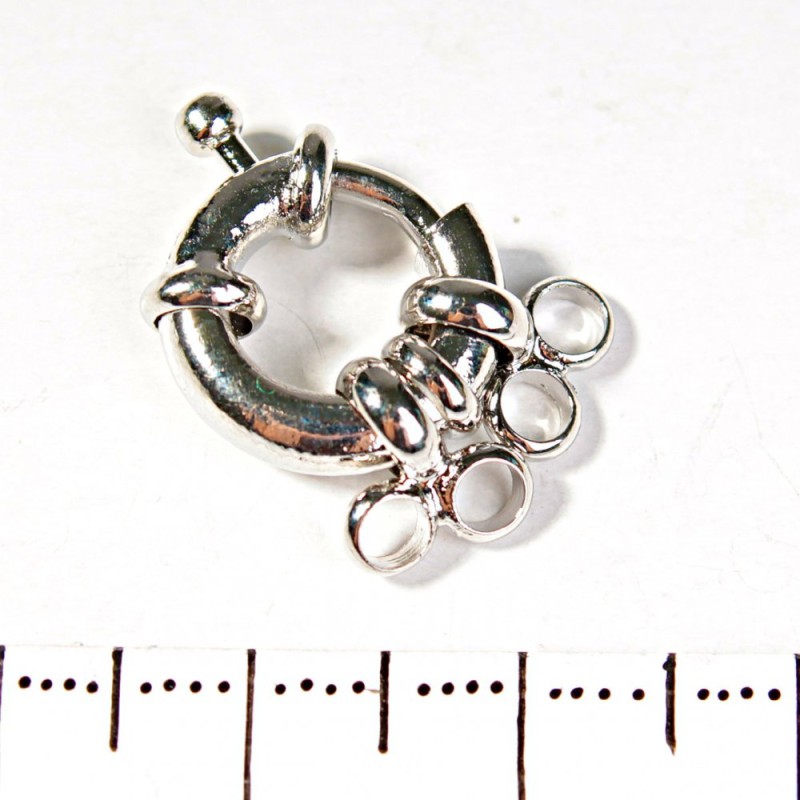 Two-strand donut clasp for beads and bracelets