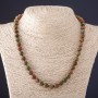 Heliotrope Jasper Bead Necklace, 8 mm beads, 45 cm