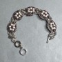 Bracelet with red Mallorca crystals, 22 cm length, toggle clasp