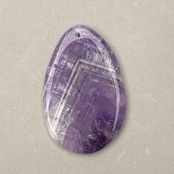 Pendant 'Amethyst', diameter 58×36×6 mm, with natural imperfections