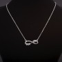 Pendant on Anchor Chain 52 cm, Infinity Snake 3 cm, Metal Color 'Light Silver'