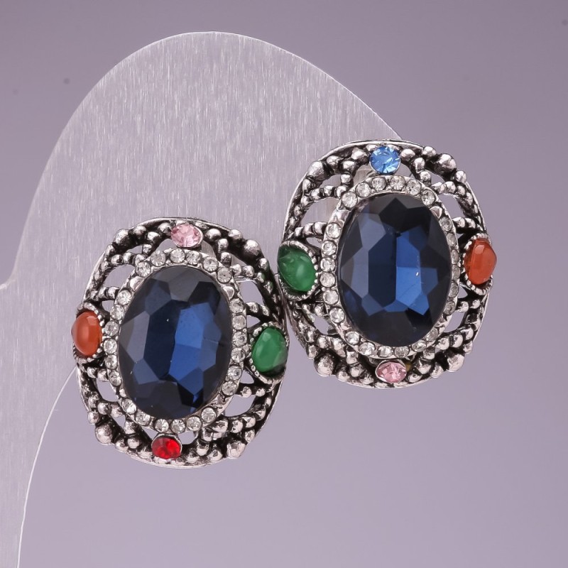 Earrings 2x2.5 cm 'Rainbow'