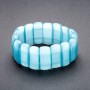 Cat's Eye bracelet on elastic blue color 'Link' 25×11 mm