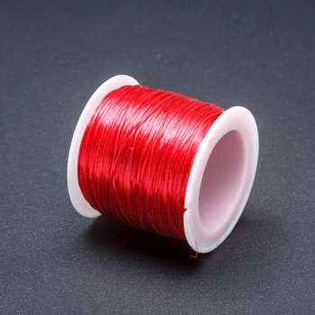 Red craft elastic cord spool, length 30m+