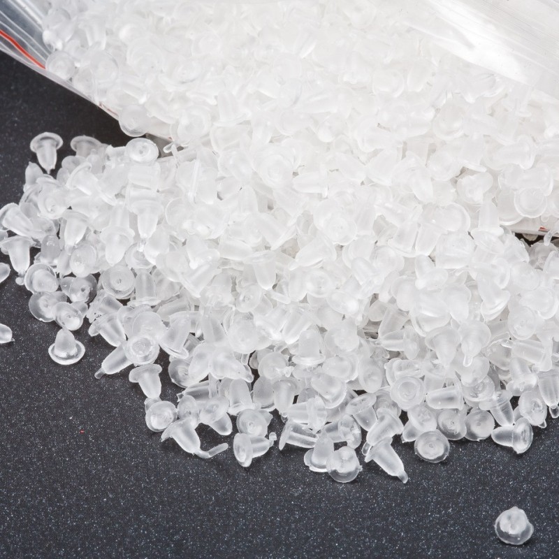 White silicone earring stopper, 300 g package