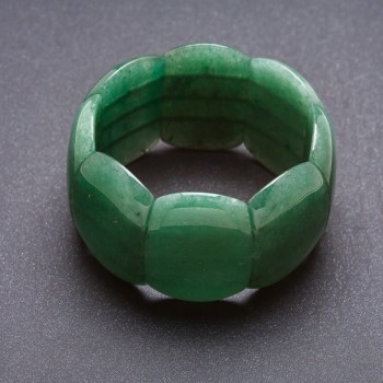 Bracelet Elite Jade Rounded 'Link' 40x28mm ±, length 18cm (stretch)