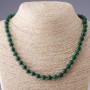 Malachite Necklace (Pressed) Bead, 8mm diameter, 50cm length