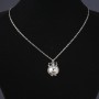 Owl Pendant on a Chain with White Crystal, length 52 cm, diameter 2.5 cm