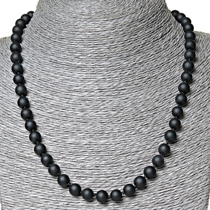 Shungite Beads (name), diameter 8mm, length 50cm
