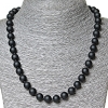 Synthetic shungite necklace, 10 mm diameter, 50 cm long