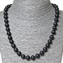 Shungite Bead Necklace (named after ), 10 mm diameter, 50 cm length