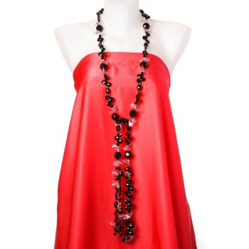 Transformer necklace-belt 'Agate' (named after ) Czech glass and Murano glass, length 150 cm