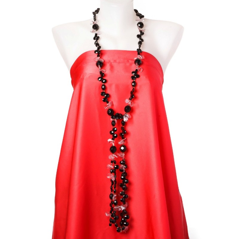 Transformer necklace-belt 'Agate' (named after ) Czech glass and Murano glass, length 150 cm