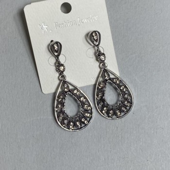 Drop earrings 'Silver Drops', length 5 cm