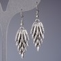 Earrings in 'silver' Hedgehogs, length 5 cm