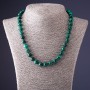 Malachite Necklace (pressed), 10 mm diameter, 45 cm length