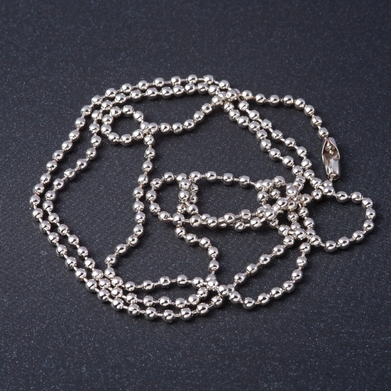Price per pack / 10 pcs. Token chain jewelry, length 70 cm, diameter 2.5 mm