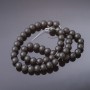 Shungite beads smooth ball on thread (name ), diameter 8 mm, length 37 cm