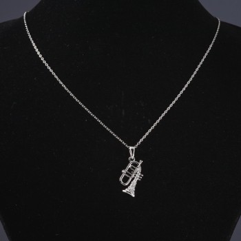 Tube Pendant on Chain, 55 cm Chain Length, 3 cm Pendant Length