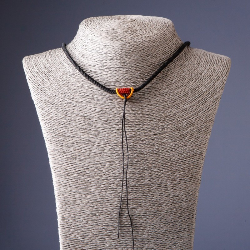 Black necklace cord 60 cm