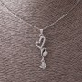 Heart Pendant on Chain, Silver Tone, 45cm