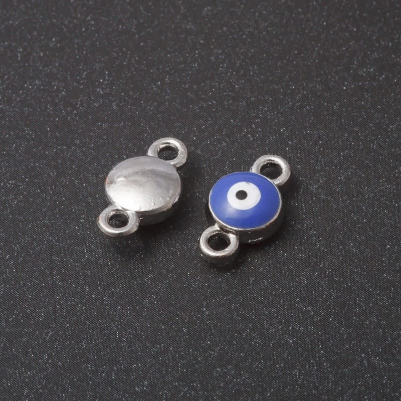 Round pendant connector "Eye" 1.5 cm, pack of 10