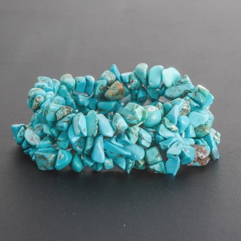 Bracelet Turquoise 'Stone Chip' on elastic