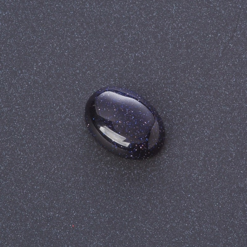 Natural Aventurine Cabochon Blue Sand 'Night of Cairo' 18x13mm