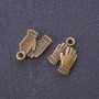 Findings Pendant 'Hands' Bronze metal color 18x13mm Pack 20 g +/- 17 pcs