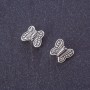 Bead Insert 'Butterfly' in Silver 10×9 mm