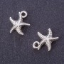 Sea Star Findings Pendant, metal color 'silver', size 15x13 mm, packaging 20 g ± 17 pcs