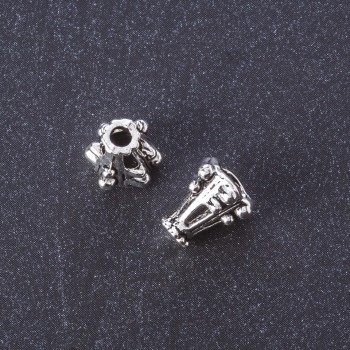 End cap, metal color "silver", L 10 mm, pack 20 g ± 24 pcs