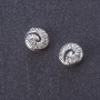 Bead Insert Ammonite Spiral, Silver Color, 10 mm Diameter, Packaging 20 g ± 15 pcs