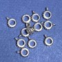 Silver-colored bail ring holder, 11 mm length, packaging 20 g, approx. 35 pcs