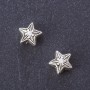 Bead Insert Star, Silver Metal Color, 1x1 mm, Packaging 20 g ± 16 pcs
