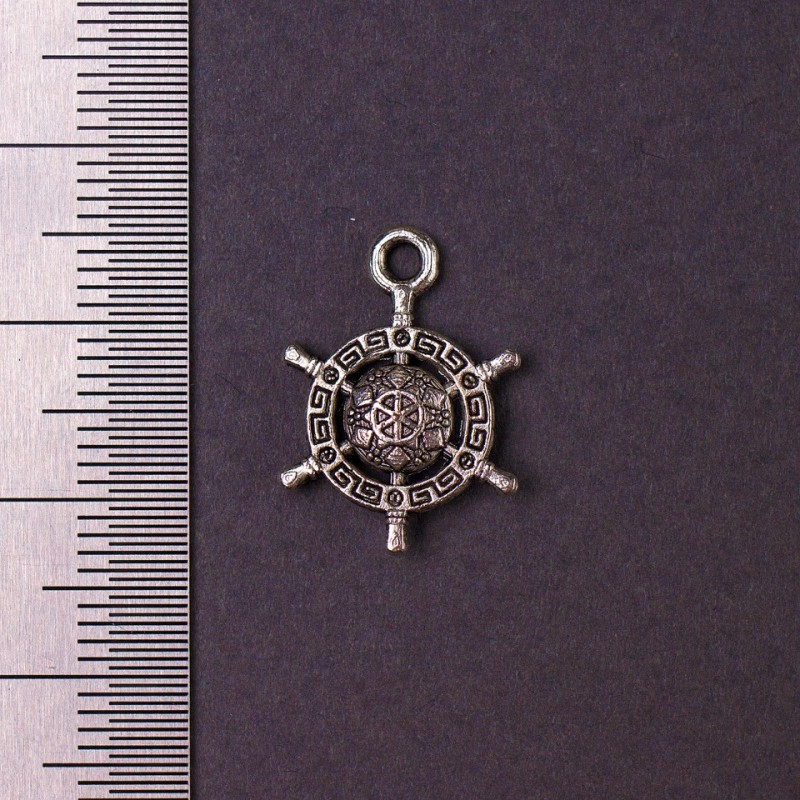 Discount! Pendant hardware 'Greek Steering Wheel' 19×14 mm, packaging 20 g + 25 pcs